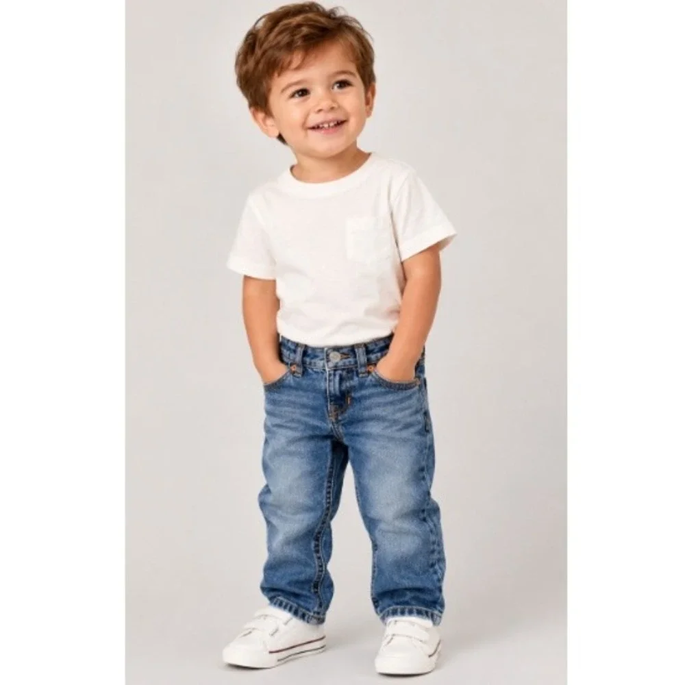 Polo Ralph Lauren Baby Blue Vintage Money Preppy 90s Straight Jeans Size 2/2T